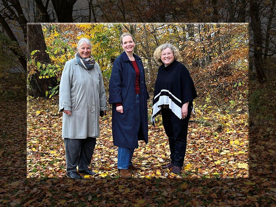 Billedtekst: Psykologen, præsten og bibliotekaren: Anette Thorn, Sanne Birkely, Charlotte Meng